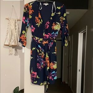 DR2 Navy Floral Long Sleeve Dress